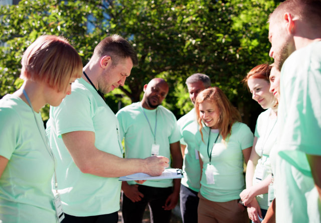 group of volunteer