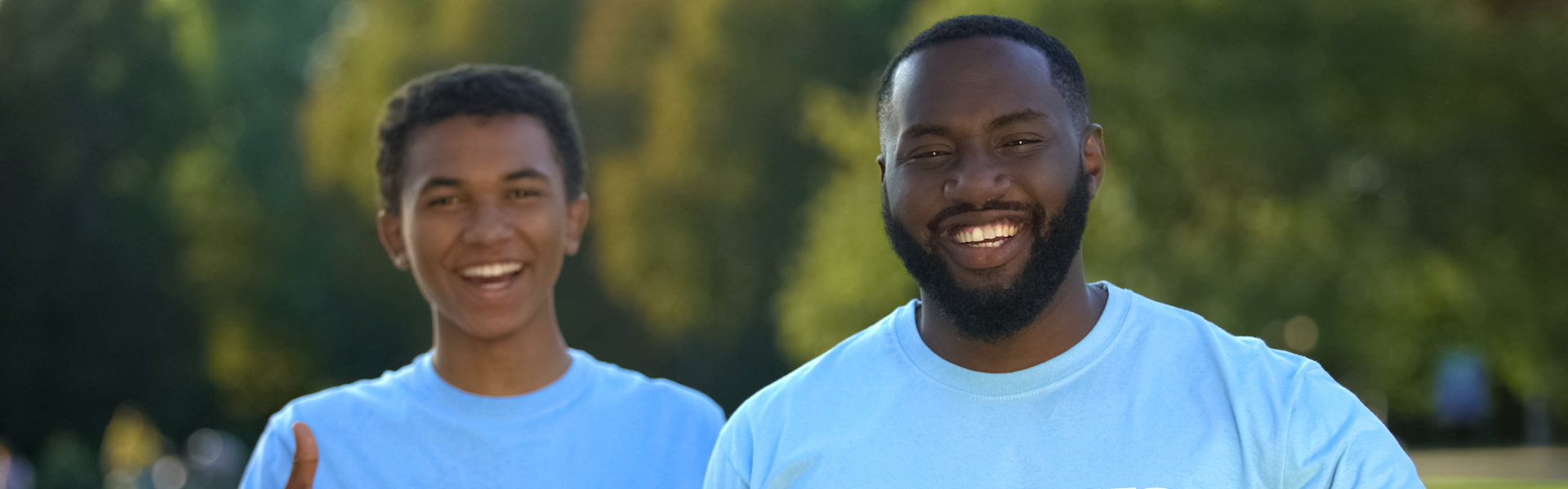 to young man smiling