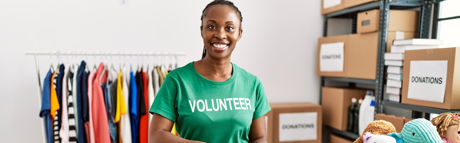 young volunteer smiling